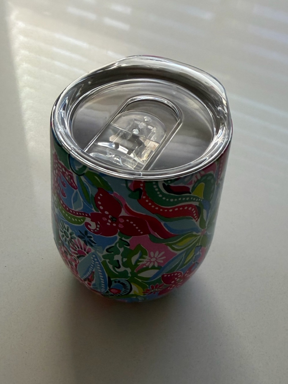 Lily Pulitzer Floral Insulated Tumbler with Clear Lid